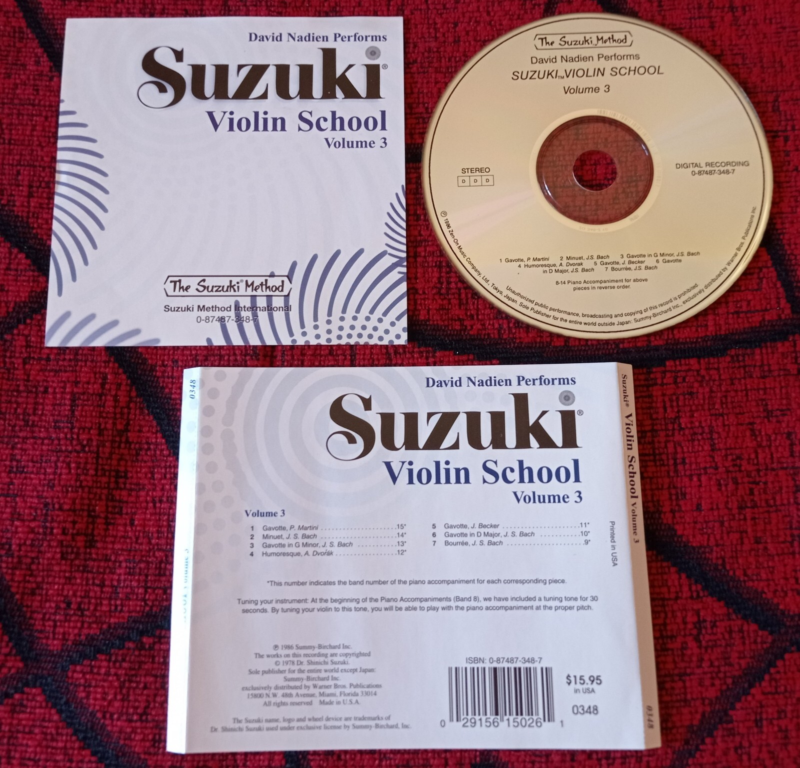 DAVID NADIEN ** Suzuki Violin School: Volume 3 ** ORIGINAL 1986 USA CD ...