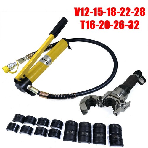 V/TH 6T Crimpadora de Tubería Hidráulica Herramienta de Prensa de Tubo Abrazadera Alicates Cabeza 360° - Imagen 17 de 22