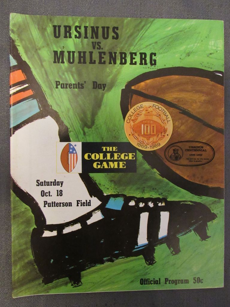 1969 Ursinus Muhlenberg Football Program