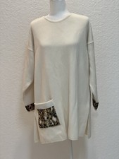 Giulia  Tunic jumper, Beige leopard print siz...