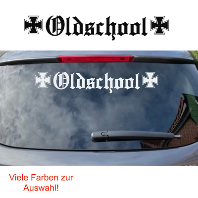 Oldschool Heckscheibenaufkleber Tuning Auto Aufkleber 60 cm Autoaufkleber