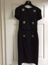 Chanel 11A NEW Paris-Byzance Tweed Black MULTICOLOR GRIPOIX Buttons Dress FR36