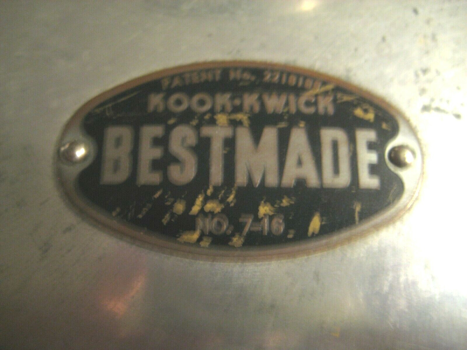 Vintage BestMade Best Made Kook Kwick Pressure Cooker Canner No. 716