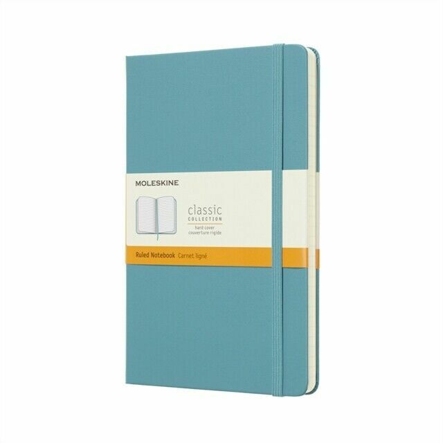 Moleskine Reef Blue Notebook Large Ruled Hard (Paperback Book) - Image 7