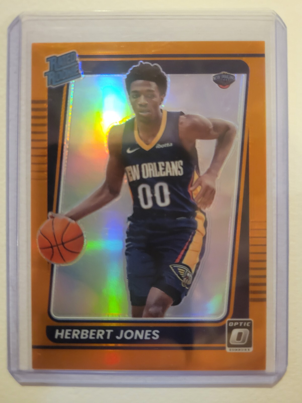 2021-22 Donruss Optic Orange Holo Prizm #157 Herbert Jones /199 RC ROOKIE