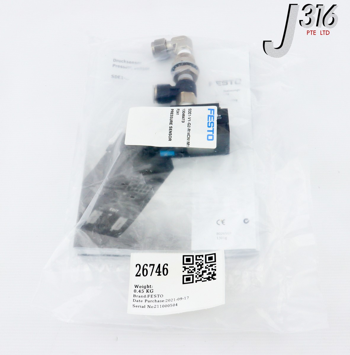 26746 FESTO PRESSURE SENSOR (NEW) SDE1-V1-G2-R14-C-N1-M12 | eBay