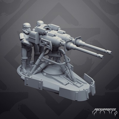 Star Wars Legion E-Web Heavy Blaster Team Unit Expansion (Proxy) 3d Printed