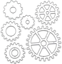 Steampunk Die Cut for Card Making Gear Metal Cutting Dies Congratulations Die...