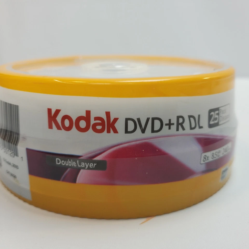Kodak DVD Double Layer 8.5GB 8X Blank DVD+R White Inkjet Printable Disc 25 - Image 4 of 4