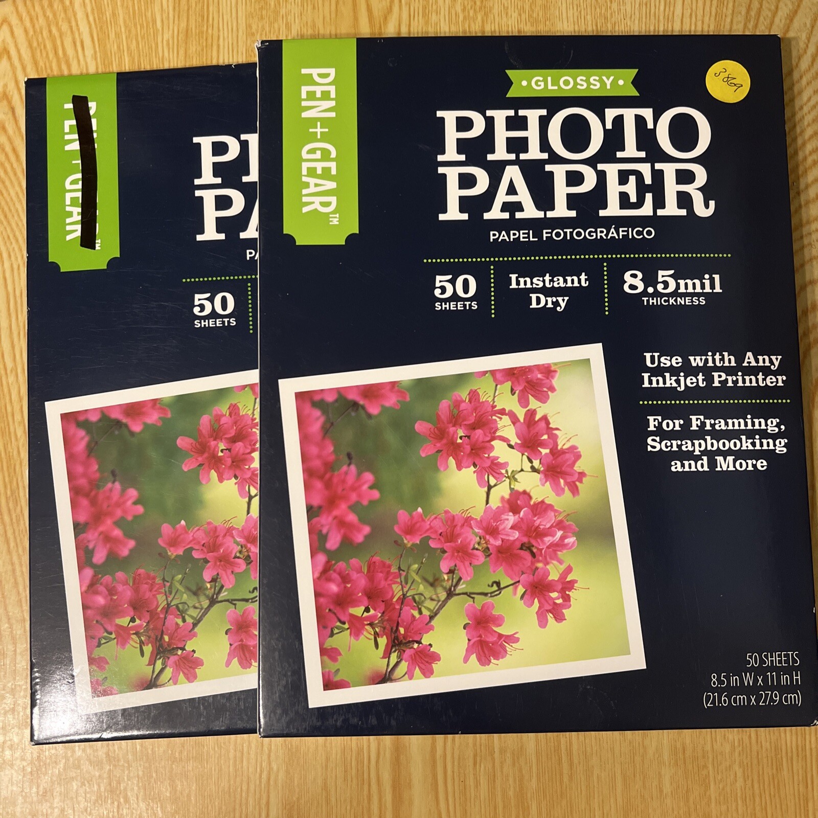 Lot 2 PK Glossy Photo Paper PEN + GEAR 8.5" x 11" 40 SHEETS 8.5 mil