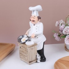 Fat Chef Kitchen Decor Collectible Figurines Vintage Ornaments Decorations