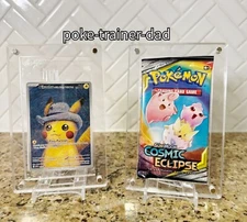 Pokemon Booster Pack Sealed Promo Magnetic Acrylic Case w/ Adjustable Stand NEW!