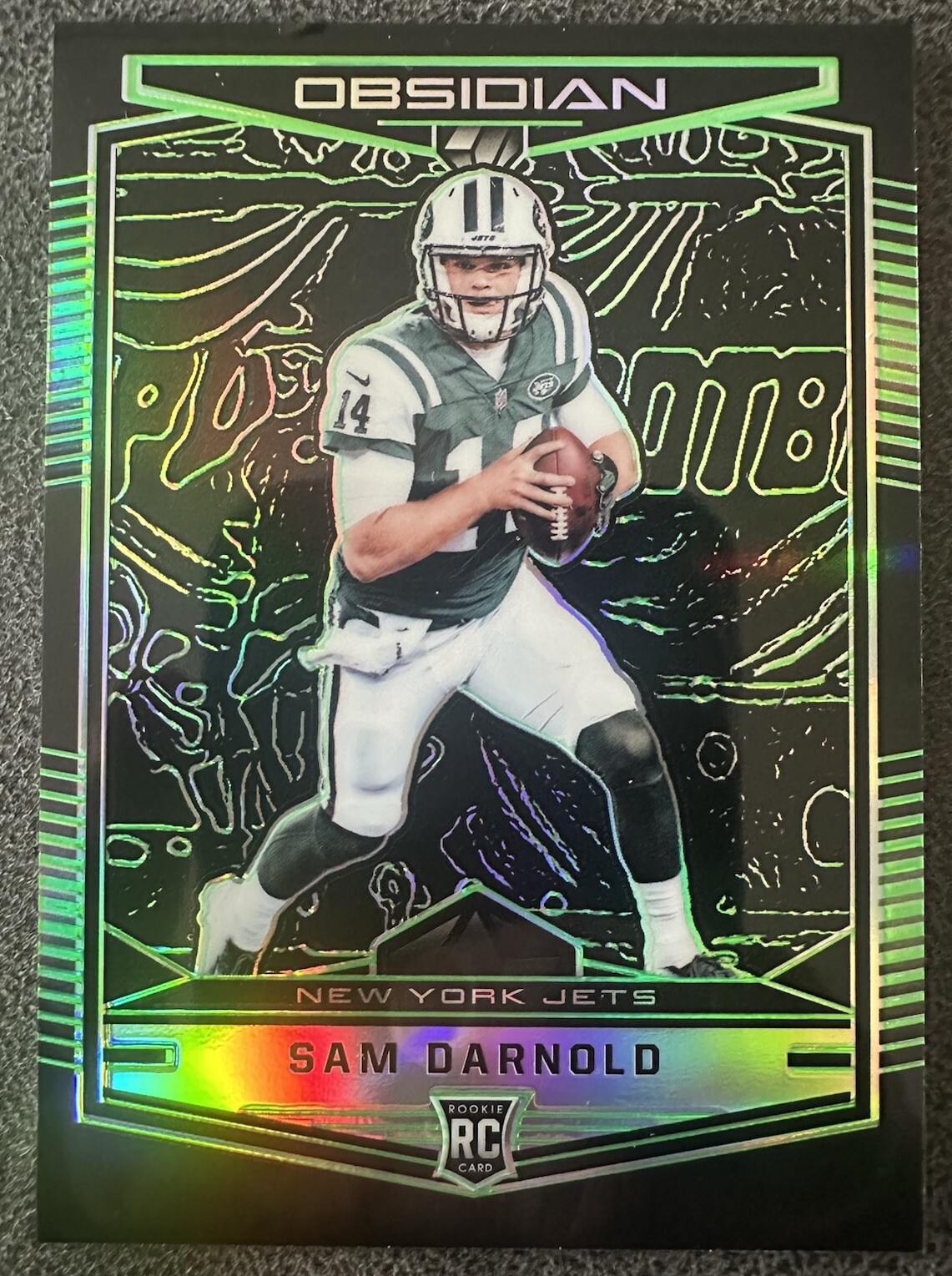 2018 Obsidian Sam Darnold Rookie /25 RC SP - GREEN ETCH -  Seattle Seahawks
