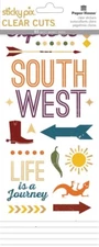 Sticky Pix Southwest Clear  Stickers Papercraft Planner Supply Travel Vacation