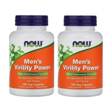 NOW FOODS Men's Virility Power - 120 Veg Capsules [ 2 Pack ]