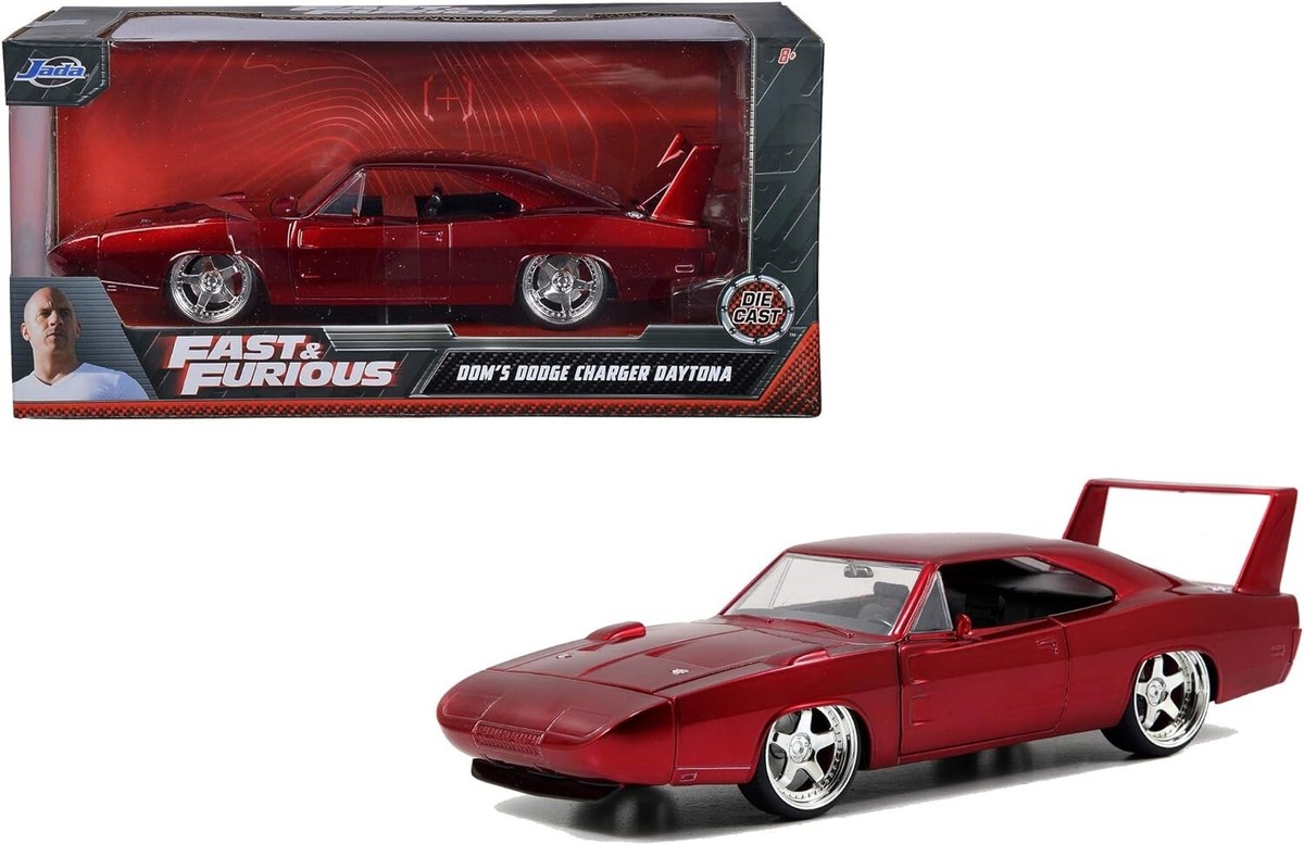 JADA Dodge Charger Daytona 1/24 レッド Jada 1/24 Rápido Y Furioso - Dom's 1969 Dodge Charger Daytona