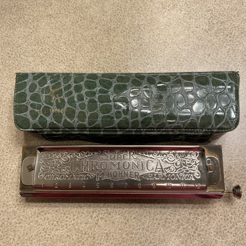 Vintage M.Hohner Super Chromonica 270 12 Schlüsselloch Mundharmonika Germany KOSTENLOSER VERSAND!