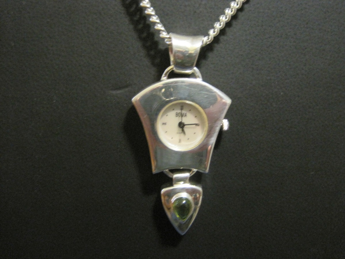 H 29 ladys sterling silver BOMA pendant watch with 30  display picture 1