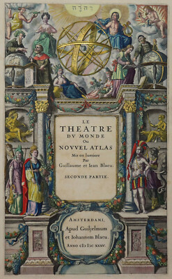 Titelblatt - Blaeu 1647 - Le theatre du Monde... - Title page in original colour