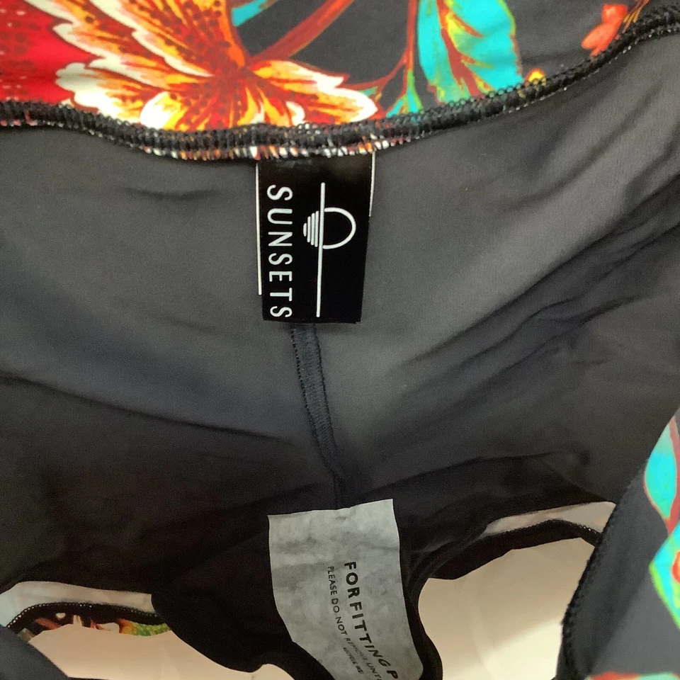 Sunsets Womens Swim Skort Multicolor Floral Elastic Waist Pull On Size Medium - Image 4 of 4