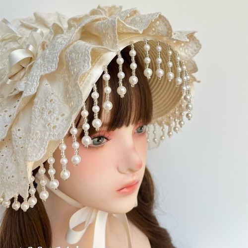 Hot Women Victorian Hat Classic Lolita Bonnet Hat Gothic Bonnet Parties Party - Picture 3 of 15