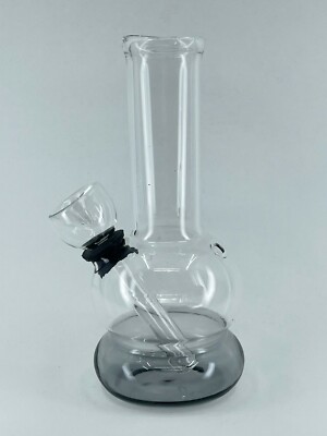 5'' CLEAR SMOKE GLASS Tobacco Mini Hookah Water Pipe Bong WITH SCREENS!