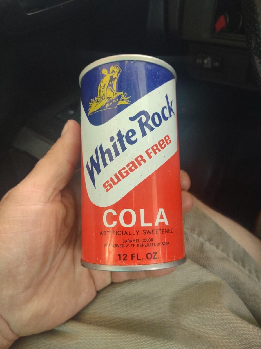 Vintage White Rock Sugar Free Cola Soda Flat Top Steel Can