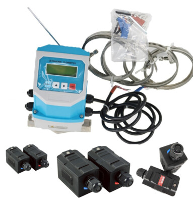 Liquid Ultrasonic Flow Meter Flowmeters With 3 size High Temp Sensor