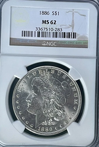 1886 Morgan Dollar NGC Certified MS62