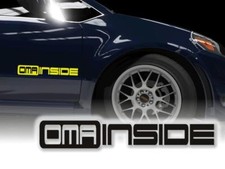 Auto Textaufkleber Oma inside Sticker 25cm JDM OEM Decals Schriftzug Autotattoo