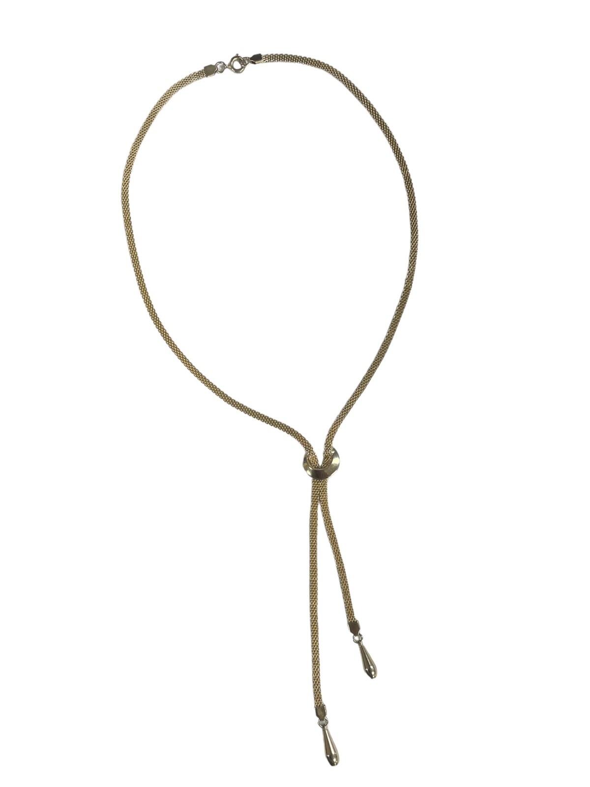Vintage Goldtone Chain Necklace With Double Pendant