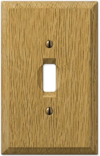 Single Toggle Wood Wallplate, Light Oak4025T Traditional Amerelle - Bild 2 von 4