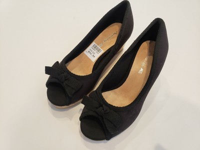 American Eagle FOR PAYLESS Girls Shoes BLACK PLATFORM Bow SIZE 11 | eBay