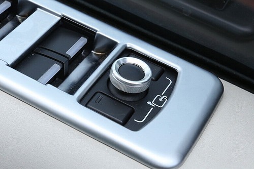 Perilla de ajuste del espejo retrovisor de aluminio plateado para Range Rover Evoque 2020-23 - Imagen 8 de 11