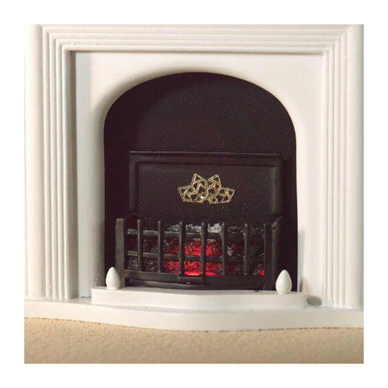 DOLLS HOUSE EMPORIUM Dolls House 7465 beleuchteter Feuerkorb für Kamin 1:12 für Puppenhaus