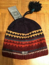 BREKKA CAPPELLO BAMBINO/A CUFFIA PON PON VINTAGE INVERNALE BLU/ROS TAGLIA UNICA 