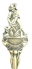 VINTAGE " NASSAU " SILVER-PLATED COLLECTIBLE SOUVENIR BABY'S SPOON