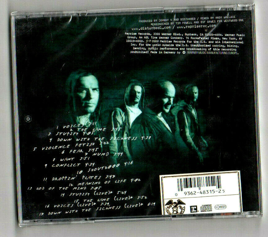 Disturbed - The Sickness with 5 Bonus Tracks - NEW CD (sealed) IMPORT