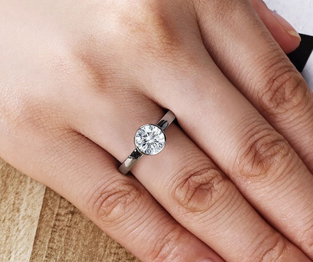 1.5ct Round Cut Diamond Engagement Ring 14k White Gold Finish Solitaire