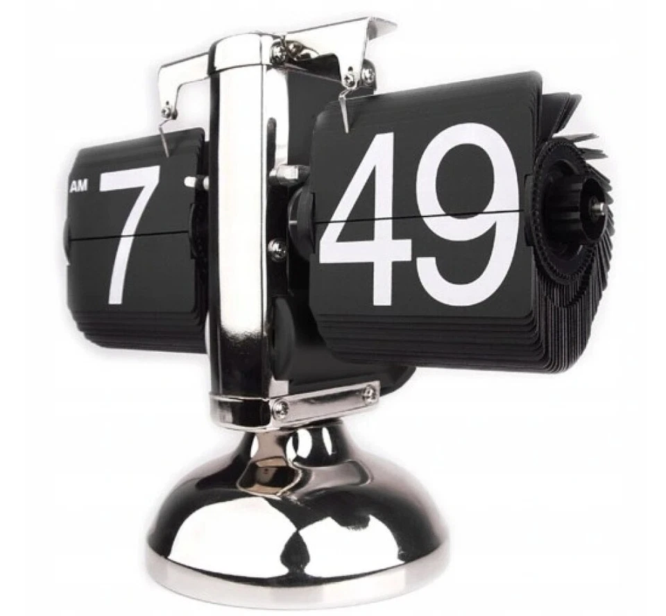 Flip Clock Folding Number Clock Retro Clock Table Clock Station Clock Home Table Decor NEW - Image 2 of 4