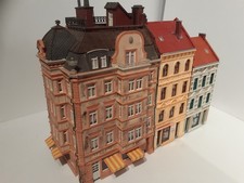 H0 Stadthäuser Set,Faller Endhaus & 2 Auhagen Stadthäuser Schmidtstr. gebaut