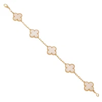 Van Cleef & Arpels Vintage Alhambra Bracelet 5 Motifs 18K Yellow Gold