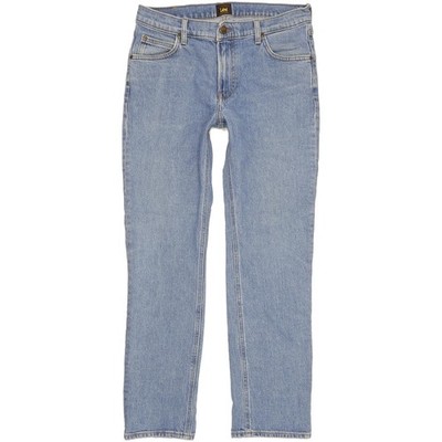 Lee West  Herren Blau Straight Regular Stretch Jeans W31 L30 (108989)
