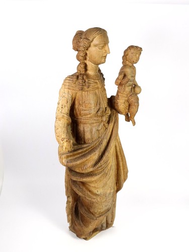ESCULTURA DE PRINCIPIOS DEL SIGLO XVII MADONNA CON NIÑO (Ref 3954) - Imagen 5 de 16
