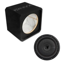 NVX NE121S Single 12" Sealed 3/4" MDF Subwoofer Enclosure w/ Shallow Subwoofer