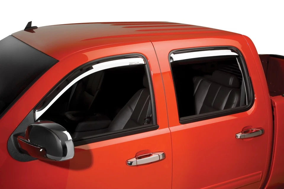 For Chevy Silverado 2500 HD 15-19 Window Visors In-Channel Element Chrome Front - Image 2 of 4