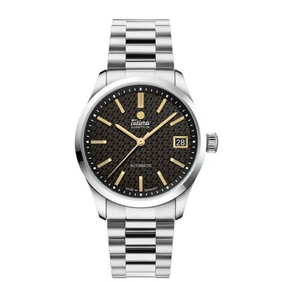 Tutima Glashütte Damenuhr Sky Lady Automatik Index goldplattiert  5 BAR  6705-10