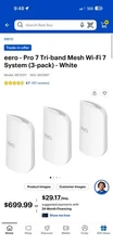 eero - Pro 7 Tri-band Mesh Wi-Fi 7 System (3-pack) - White