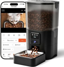 Automatic Cat Feeder W/ Camera 1080P HD Night Vision 5G WiFi Timed Cat Feeder