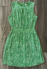 Collective Concepts Sleeveless Smocked Waist A-Line Keyhole Midi Dress Small